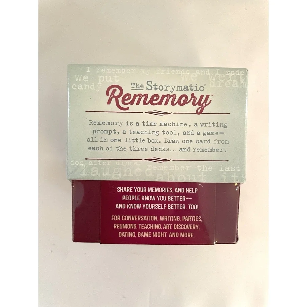 The‎ Storymatic Rememory Game Share Your Memories Make Memories Game Night  NEW